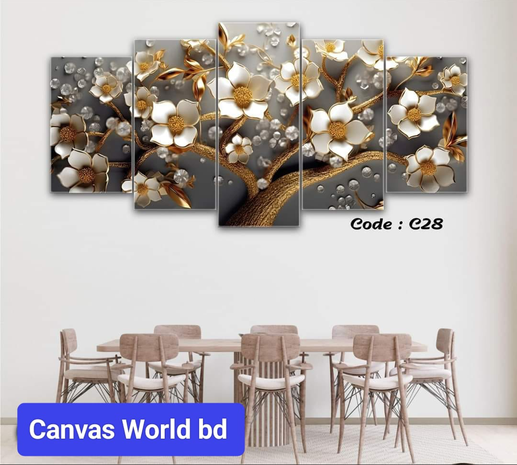 Picture of 18*36 inch 5Pcs In 1 Set Wall Canvas printing code#c12 - Multicolor
