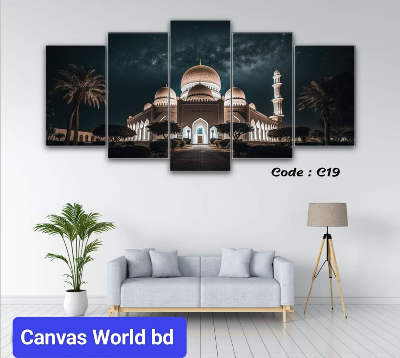 Picture of 18*36 inch 5Pcs In 1 Set Wall Canvas printing code#c19 - Multicolor