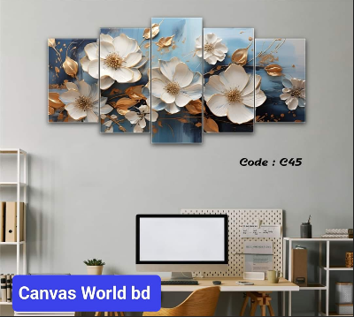 Picture of 18*36 inch 5Pcs In 1 Set Wall Canvas printing code#c45 - Multicolor
