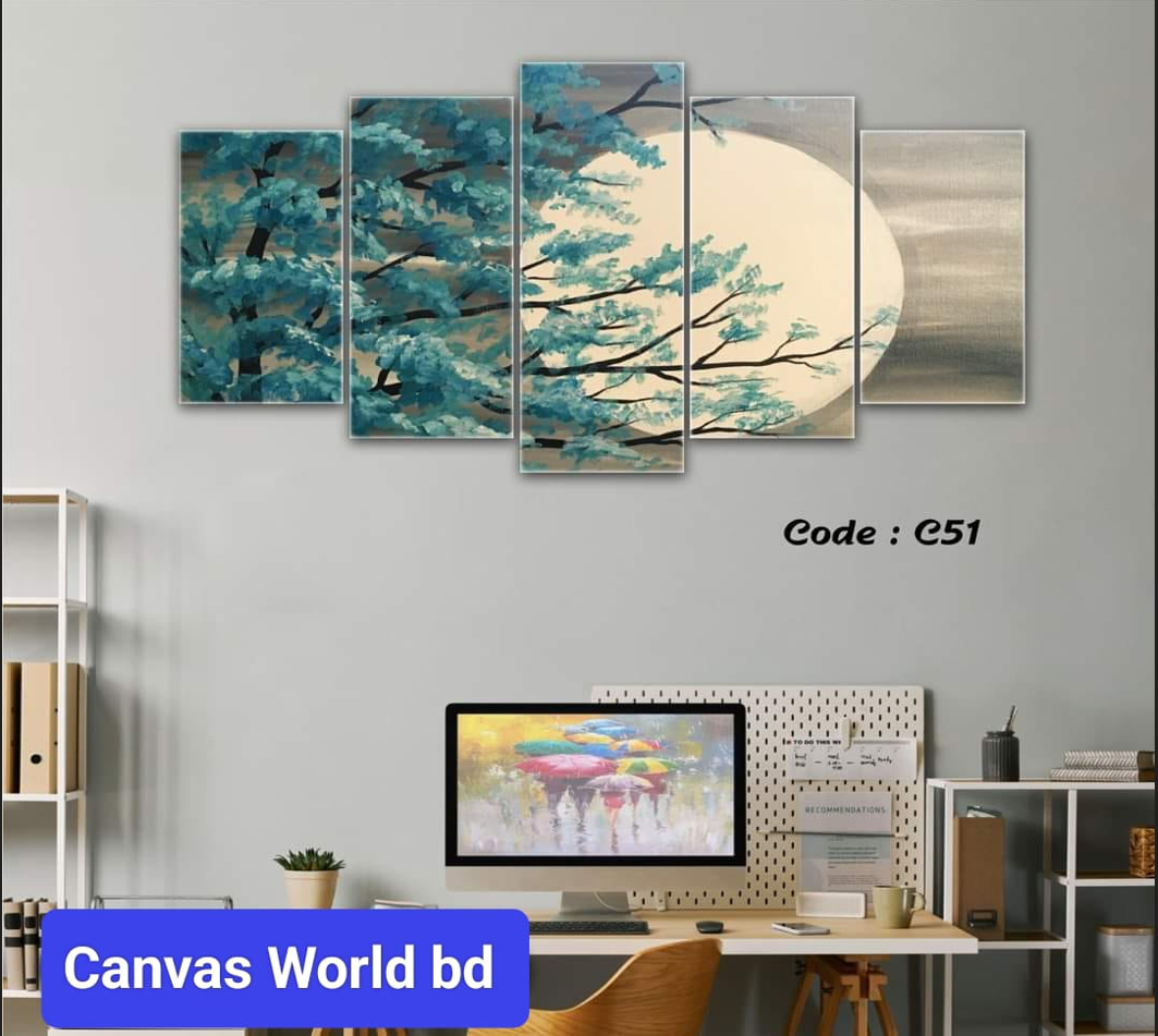 Picture of 18*36 inch 5Pcs In 1 Set Wall Canvas printing code#c33 - Multicolor