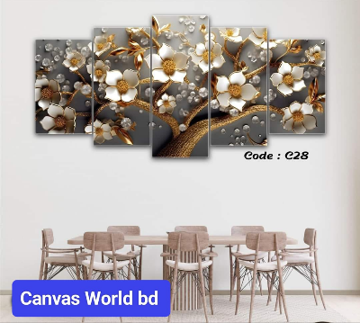Picture of 18*36 inch 5Pcs In 1 Set Wall Canvas printing code#c28 - Multicolor