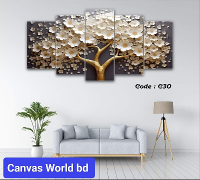 Picture of 18*36 inch 5Pcs In 1 Set Wall Canvas printing code#c30 - Multicolor