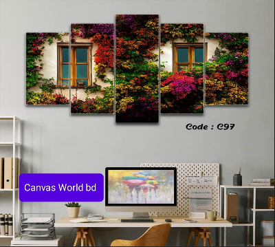 Picture of 18*36 inch 5Pcs In 1 Set Wall Canvas printing code#c47 - Multicolor