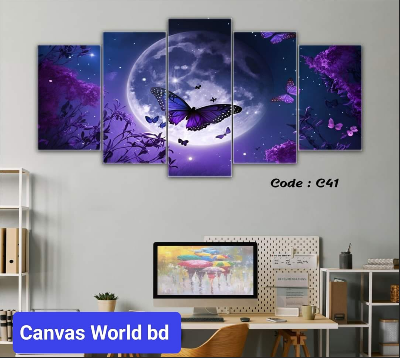 Picture of 18*36 inch 5Pcs In 1 Set Wall Canvas printing code#c51 - Multicolor