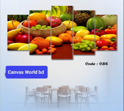 Picture of 18*36 inch 5Pcs In 1 Set Wall Canvas printing code#c86 - Multicolor