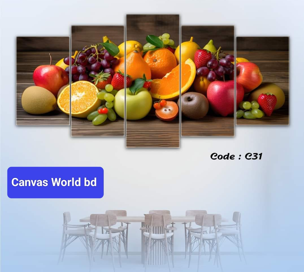 Picture of 18*36 inch 5Pcs In 1 Set Wall Canvas printing code#c86 - Multicolor