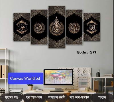 Picture of 18*36 inch 5Pcs In 1 Set Wall Canvas printing code#c71 - Multicolor