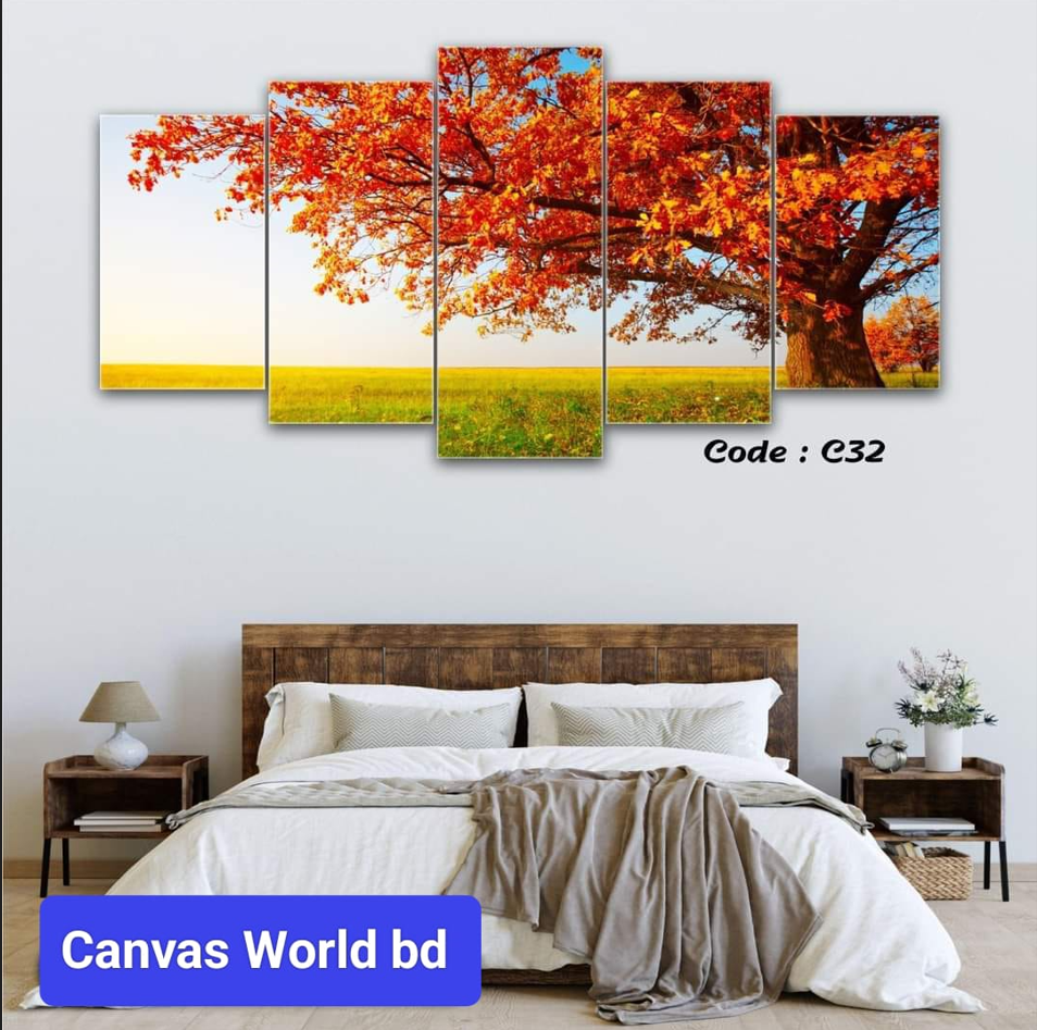 Picture of 18*36 inch 5Pcs In 1 Set Wall Canvas printing code#c81 - Multicolor