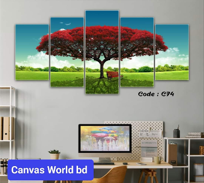 Picture of 18*36 inch 5Pcs In 1 Set Wall Canvas printing code#c74 - Multicolor