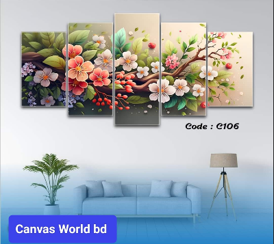 Picture of 18*36 inch 5Pcs In 1 Set Wall Canvas printing code#c97 - Multicolor