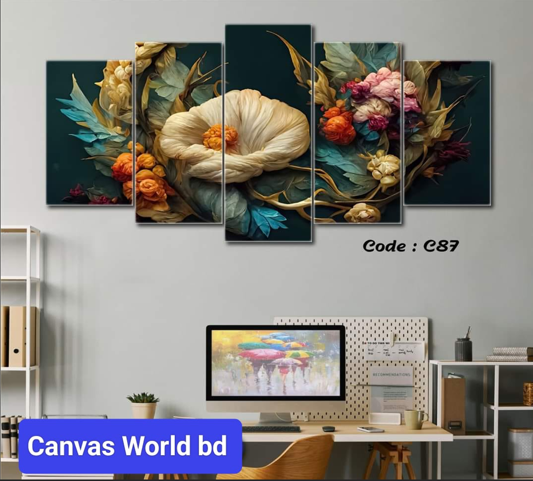 Picture of 18*36 inch 5Pcs In 1 Set Wall Canvas printing code#c88 - Multicolor