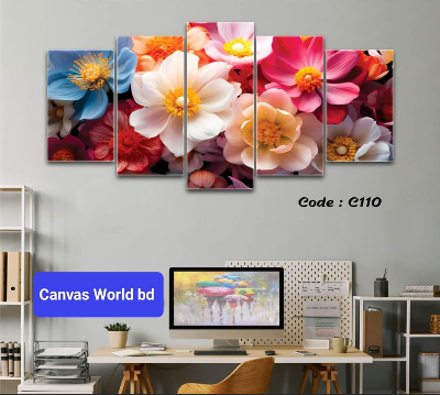 Picture of 18*36 inch 5Pcs In 1 Set Wall Canvas printing code#c117 - Multicolor