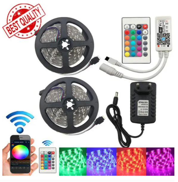 Picture of RGB 3528 3-Color LED Strip Light – 5 Meter (Strip Only, No Controller or Adapter Included) - Multicolor
