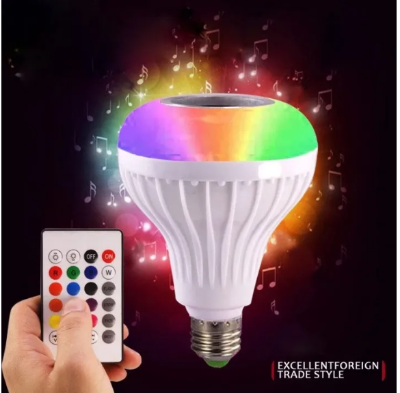 Picture of Blub Smart E27 RGB & White Bluetooth Speaker LED Bulb - Multicolor