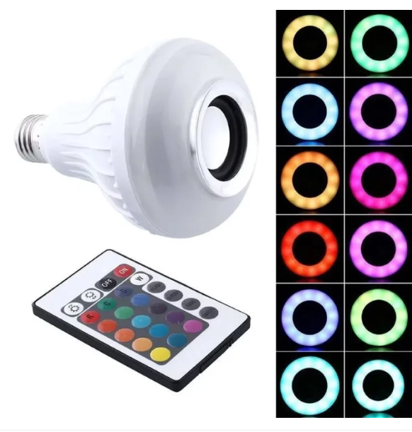 Picture of Blub Smart E27 RGB & White Bluetooth Speaker LED Bulb - Multicolor