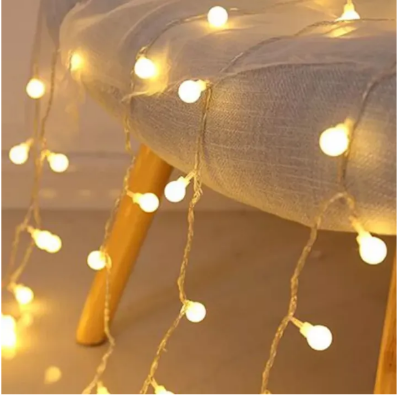 Picture of 28-Piece Warm White Snowball Fairy String Lights – Indoor/Outdoor Decorative LED Light for Room, Party & Events - Multicolor