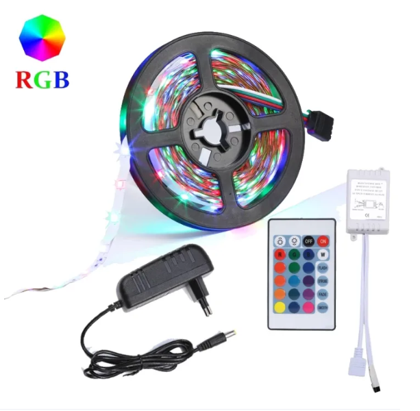 Picture of Waterproof RGB Remote Control Color Changing LED Strip Light – Fita Light for Decoration - Multicolor