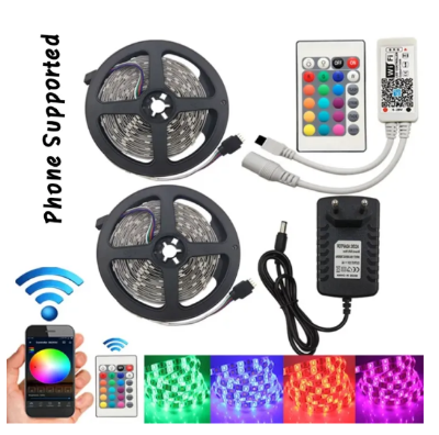 Picture of 16 Feet Waterproof RGB Remote Control LED Strip Light - Rgb Lights - Multicolor