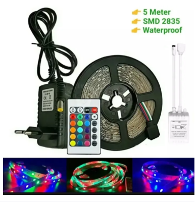 Picture of 16 Feet Waterproof RGB Remote Control LED Strip Light - Rgb Lights - Multicolor