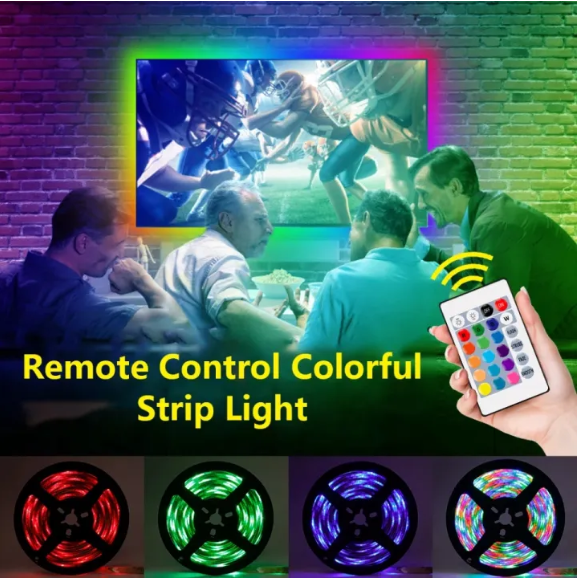 Picture of 16 Color RGB 5050 LED Flexible Strip Light - 16 Feet with Remote Control - Multicolor