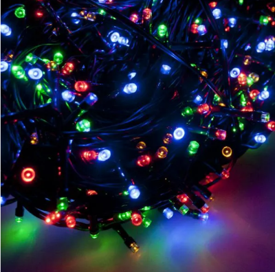 Picture of Multi-Coloured Indoor & Outdoor LED Fairy Lights – 8 Modes – Decorative String Lights for Room & Garden - Multicolor