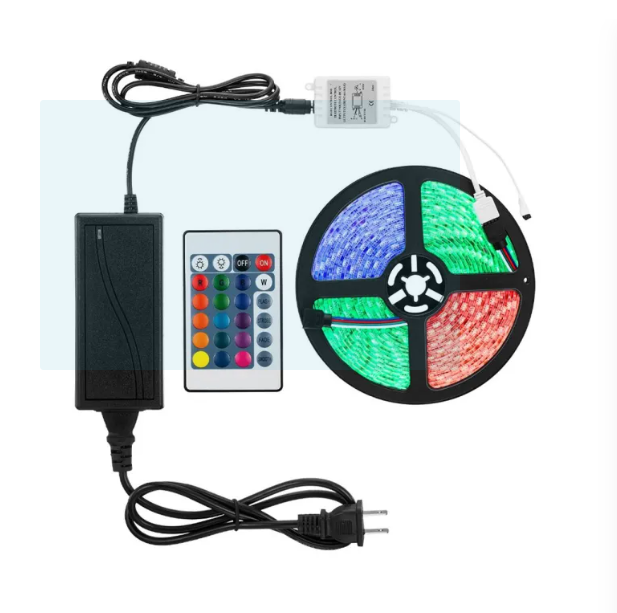 Picture of LED Light Strip RGB 5050 Set tape Color Changing LED Strip with Remote for Home Lighting - Multicolor
