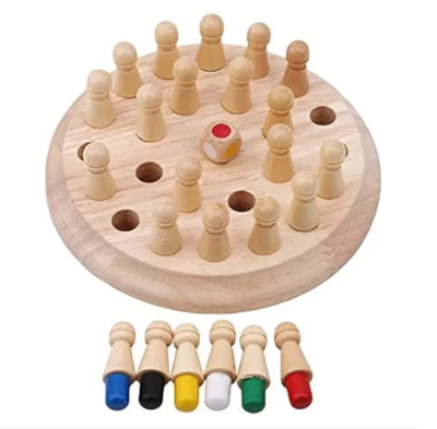 Picture of Wooden Memory Match Stick Chess Game Set! - Multicolor