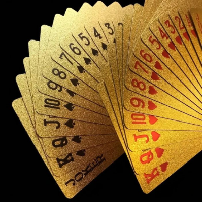 Picture of 💫 Waterproof Golden Aluminum Playing Cards – Durable Luxury Deck for Card Games - Gold