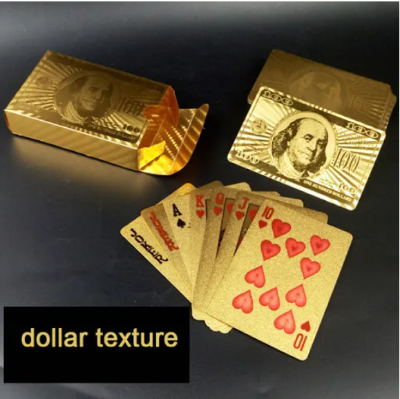 Picture of 💫 Waterproof Golden Aluminum Playing Cards – Durable Luxury Deck for Card Games - Gold