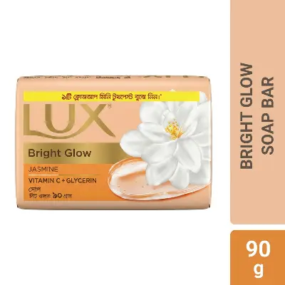 Picture of Lux Soap Bar Bright Glow 90g (Free Closeup Toothpaste 7g)