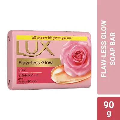 Picture of Lux Soap Bar Flawless Glow 90g (Free Closeup Toothpaste 7g)