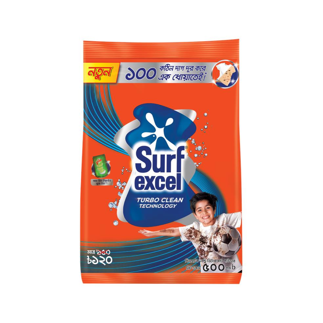 Picture of Surf Excel Synthetic Laundry Detergent Powder 500g (Vim Liquid 75ml Free)