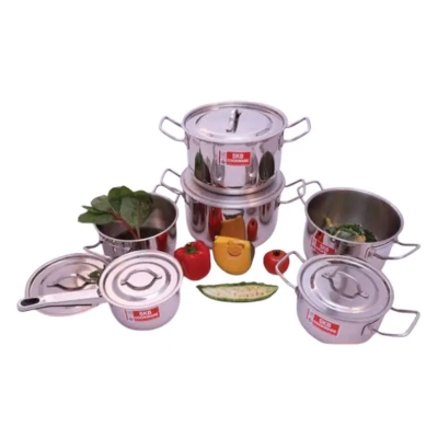 Picture of SKB SuS304 food grade stainless steel Curry Sauce Pot with SS Lid and Handle 28 cm