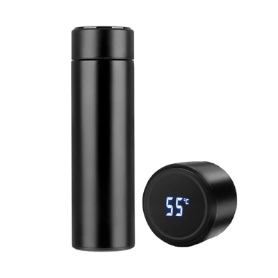 Picture of Modern Style Hot & Cold Flask With LedTemperature Monitor – Black Color