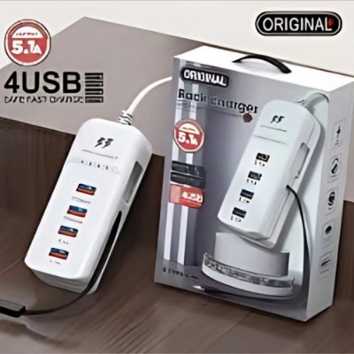 Picture of Muti 4 Ports Usb Charger Pd 66w Fast Charging For Mobile Phone