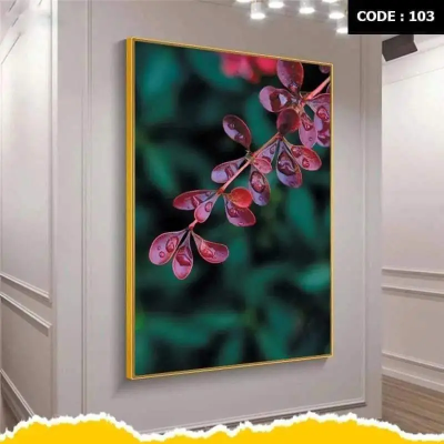 Picture of Wood frame wall canvas 16 by 22 inch zigzag lamination - Multicolor