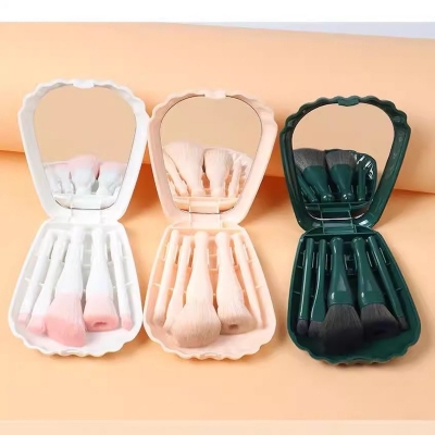 Picture of Portable Makeup Brush Set with Mirror Case