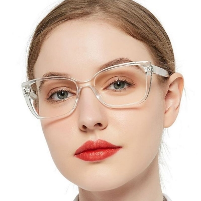 Picture of Flat Lens Fashion Eyewear UV Protection Square Frame UV400 Sunglasses White