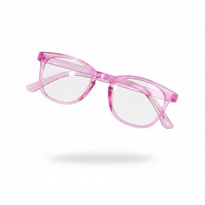 Picture of Stylish Purple Round Frame Blue Light Blocking Glasses