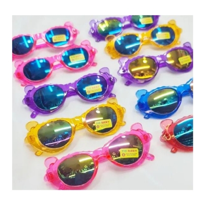 Picture of Playful Cub Kawaii-Style Pastel Rainbow Rimless Sunglasses for Trendy Kids