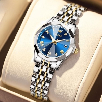 Picture of Olevs 9931 Luxury Fashion Stainless Steel Imported Wuartz Movement Ladies Wristwatch For Women