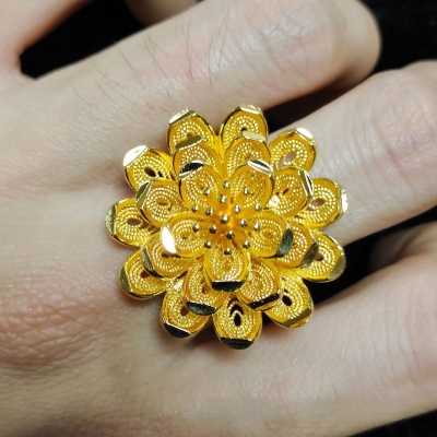 Picture of Viral finger ring long time colour guarantee gold plated trending girls fashion so pretty looking gorgeous