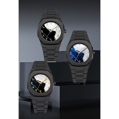 Picture of Custom Arabic Dial Casual Ultra Thin Black Fashion Wrist  Luxury Mens Quartz Watch