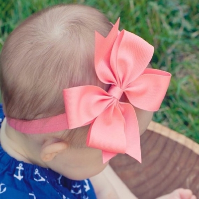Picture of Wholesale Solid Color V-Ribbon Swallowtail Baby Bow Headband