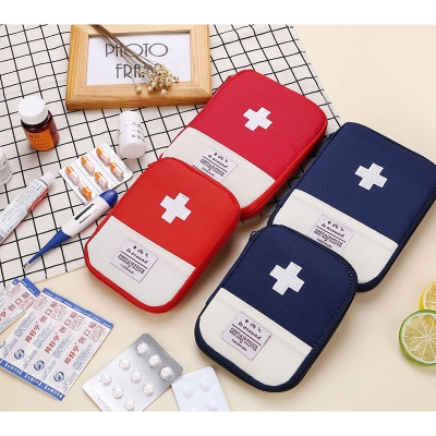Picture of Mini First Aid Pouch Portable Small Emergency Medicine Storage Bag First Aid Kit Bag for Outdoor Camping Hiking Travel Emergency