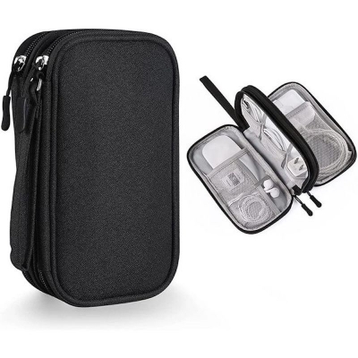 Picture of Three Layer Cable Organizer Bag Portable Storage Case for Data Line,Charger Power Bank,Hard Disk Universial Travel Organizer