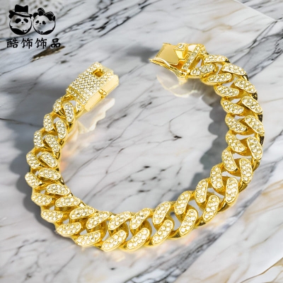 Picture of Chain Bracelet with gold_plate- Men's Bracelet - Stainless Steel Bracelet