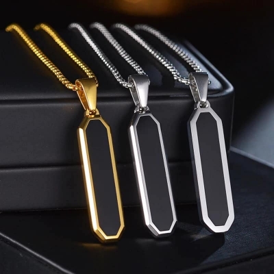 Picture of High Quality Stainless Steel Box Chain Pendant Men’s Necklace