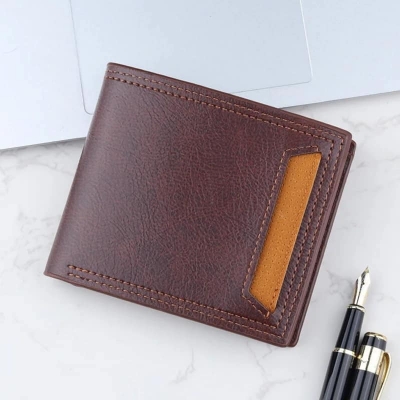 Picture of New Men's Wallet Vertical Multi Card Small Wallet Driver's License Youth Mini Student Change Bag Card Bag
