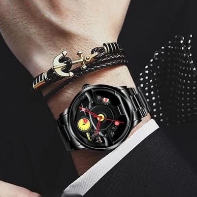 Picture of Top Brand Men's Watches Luxury Business Sport Car Wheel Hub Watch Quartz